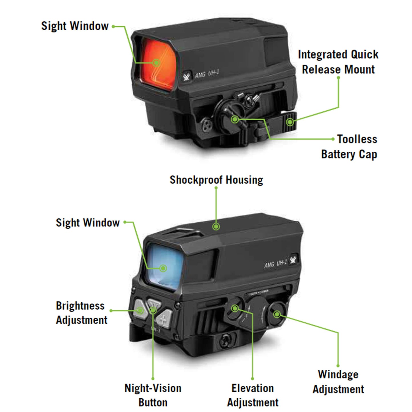 Vortex Optics AMG UH-1 Gen II Holographic Sight - Tan