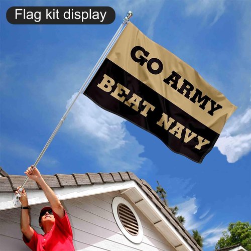 College Flags & Banners Co. Go Army Beat Navy Flag and Pole Bracket Mount Bundle