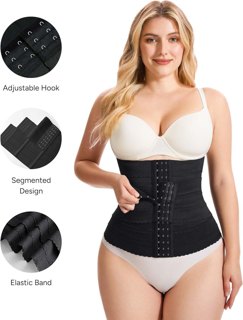 Nebility Waist Trainer for Women - Tummy Control Corset Shapewear Girdle for Workout | Adjustable Size