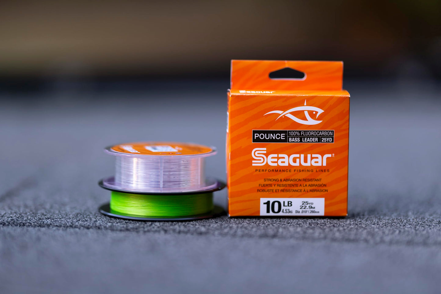 Seaguar Pounce Bass Fishing Leader, 100% Fluorocarbon, 8lbs, 25yd Spool - 08PBL25