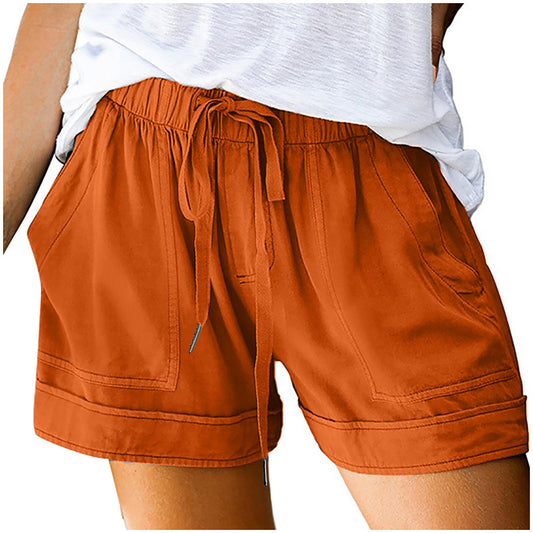 Aboser Paper Bag Shorts Women Womens Shorts Casual Drawstring Sweatshorts Classic Solid Color Pant Stretch Wide Leg Bottoms 2024 Y2K Lounge Shorts Prime of Day Savings Prime of Day Deals Today