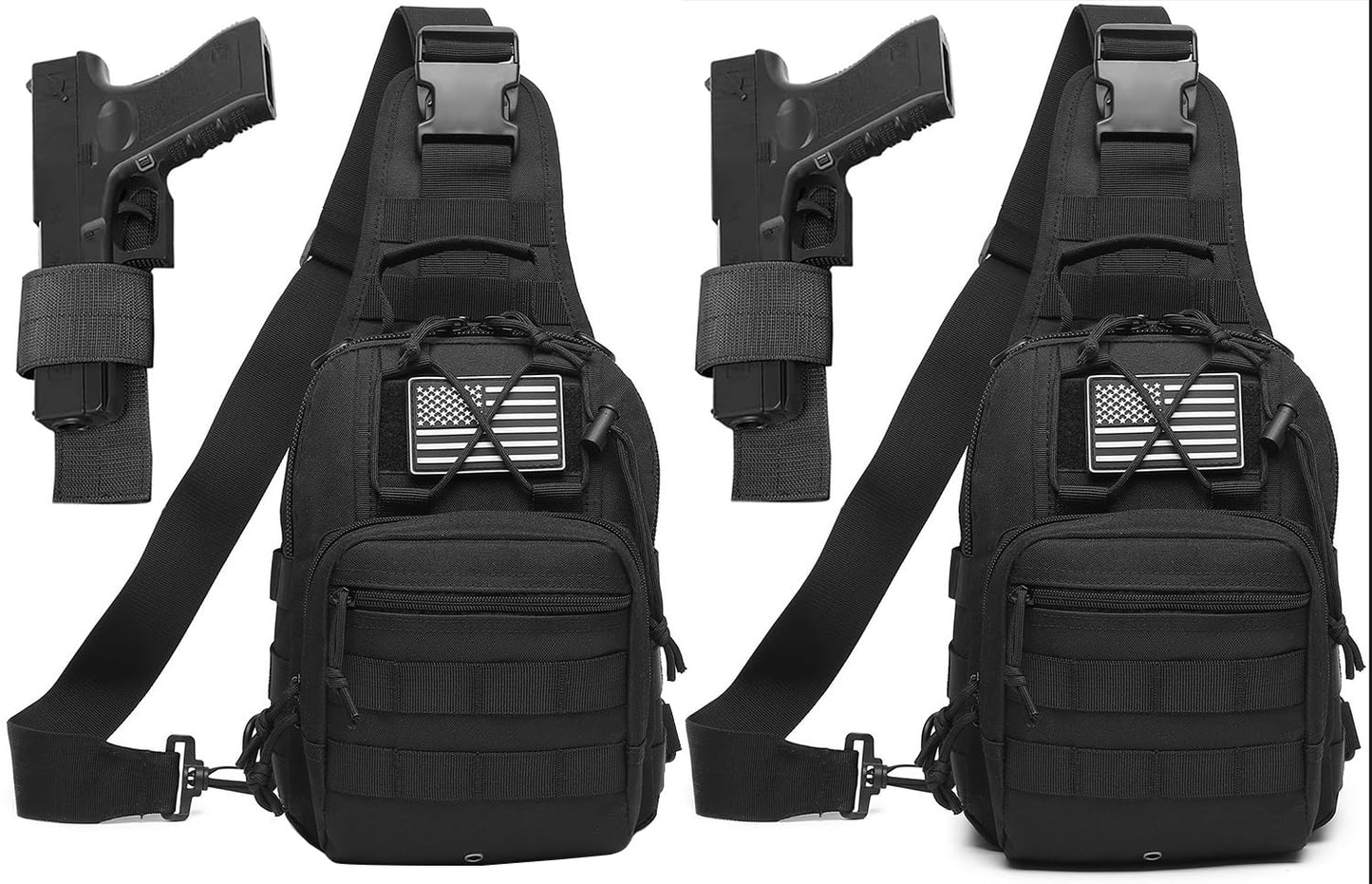 ATBP Small Tactical Sling Bag For Men With Holster Military EDC Shoulder Bag CCW Crossbody Bag 7 Liters