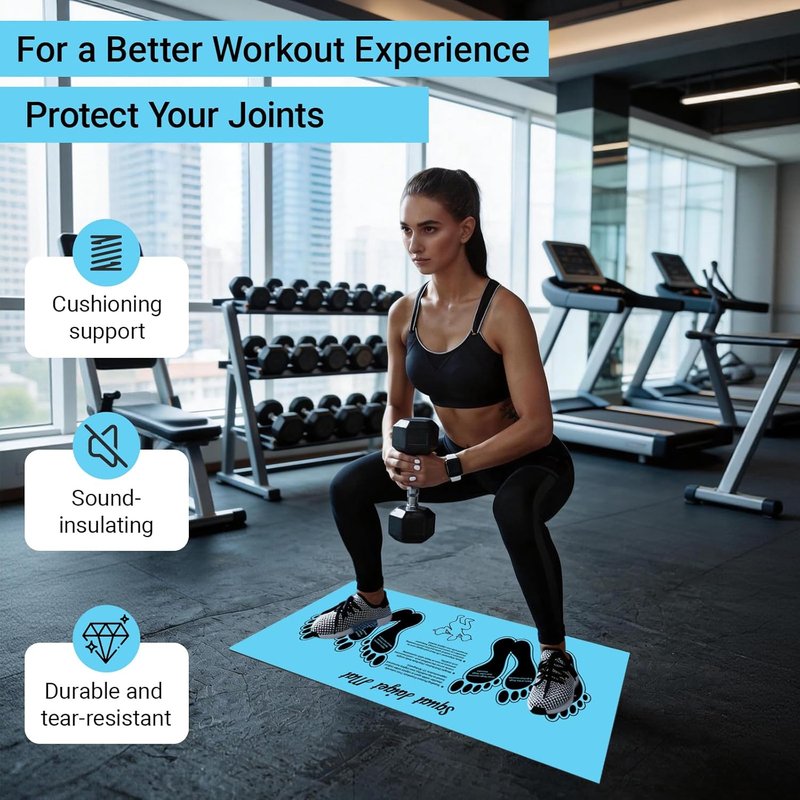 Anti-Slip Squat Mat - Lightweight Training Mat for Leg & Abdominal Exercises | Portable Design