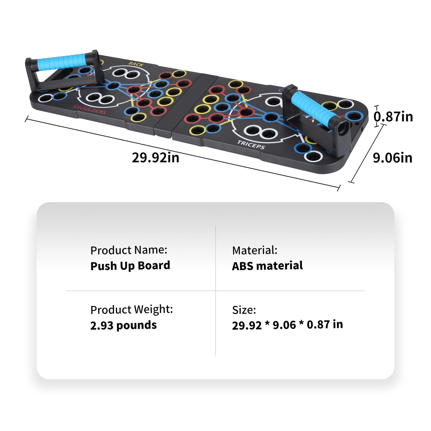 56-in-1 Push Up Board, Multifunctional Foldable Pushup Bar, Home Fitness Equipment, Fitness Equipment, Muscle Building, Strength Training Equipment for Men and Women, Burning Fat