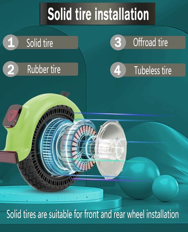 GYL 9 Inch Scooter Tire, 9x2.25 Off-road tyre, Replacement for All 8.5 inch 50/75-6.1 Original Tire Fit for Gotrax GXL V2 XR/Apex XL/G3 Plus, Hiboy S2, Xiaomi M365/Pro 2, Solid Tubeless