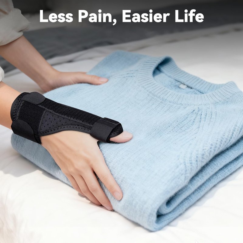 Synalytic Thumb Brace Right Hand or Left Hand for Arthritis Pain and Support, Adjust-to-Fit thumb splint for Men and Women, trigger thumb splint for Pain, Sprains, Arthritis, Tendonitis, De Quervains Tenosynovitis