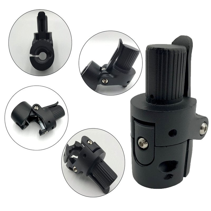 GLDYTIMES M365 Folding Pole Base, Lock Screw Hook Metal Connector Replacement Spare Parts Compatible for Mijia M365 Electric Scooter（Black）