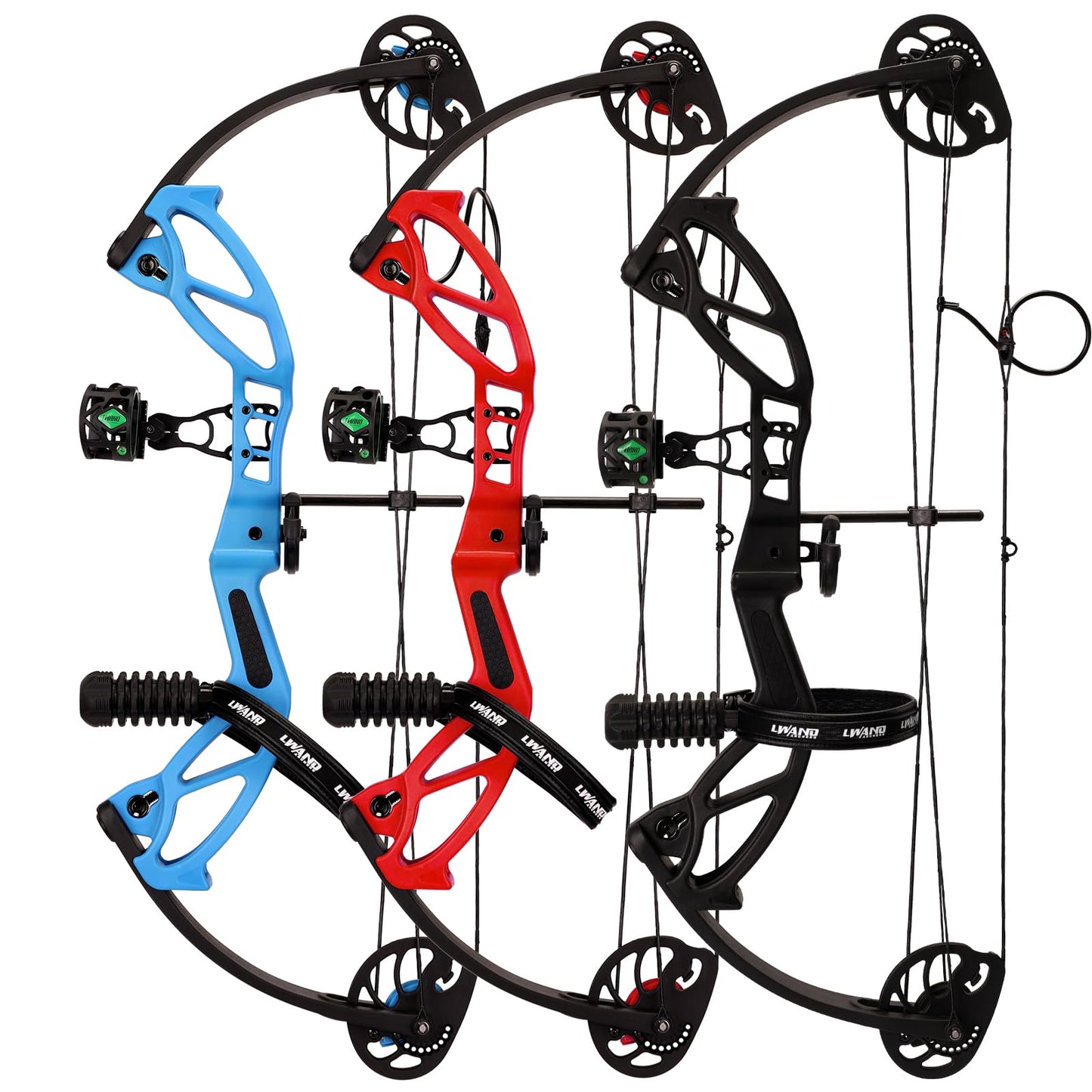 LWANO Compound Bow Set for Youth & Kids,Beginners Bow and Arrow Set,Right Handed,Draw Length 18"-27",10-30Lbs Draw Weight,260fps (Red, Luxury Set, Right Hand)