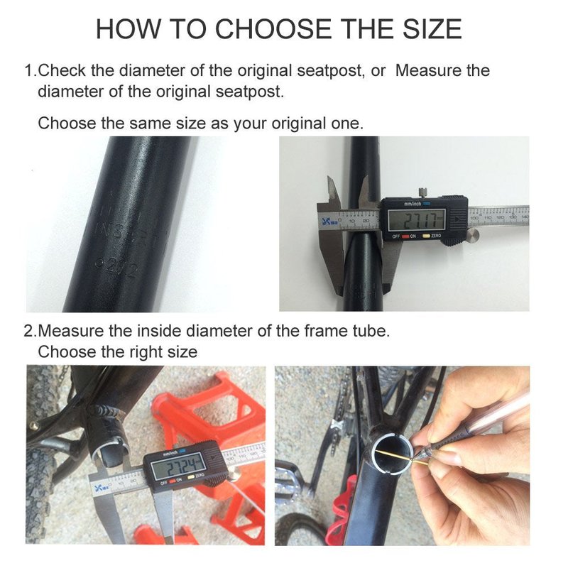 Bicycle Seat Post 27.2 x 350mm FOMTOR Aluminum Adjustable Seatpost for MTB Road Bike BMX