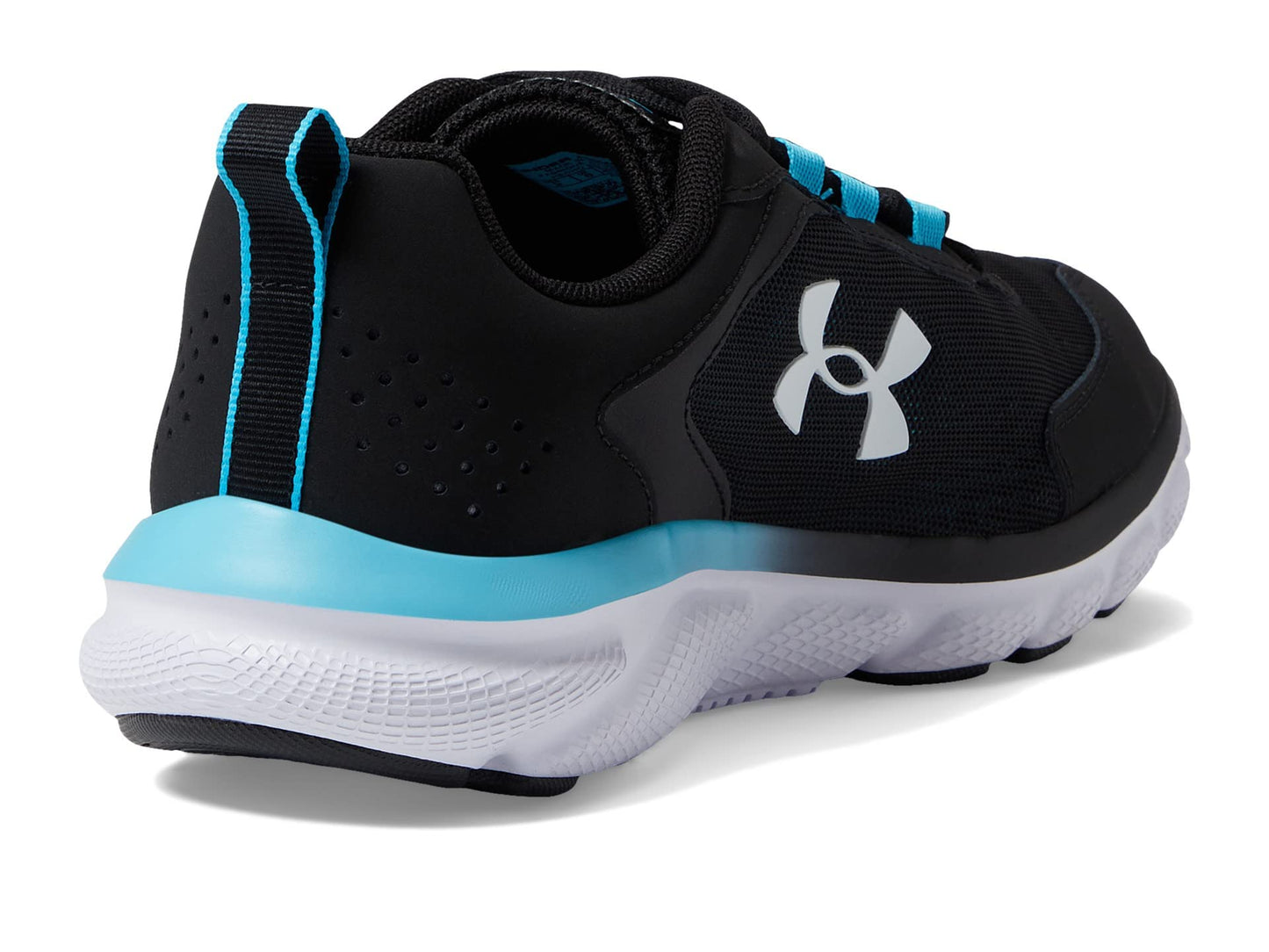 Under Armour Men's Charged Assert 9, (009) Black/Blue Surf/White, 9, US