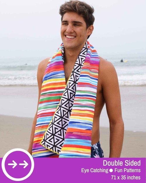 ECCOSOPHY Sandproof Beach Blanket and Quick Dry Microfiber Beach Towel Collection.