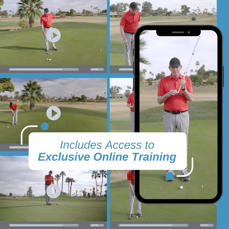 Hank Haney's Golf Putting Mirror - Golf Putting Trainer and Golf Putting Aid For Indoor and Outdoor Golf Putting Practice - Putting Mirror Training Aid For Golf Including Haney University Video Access
