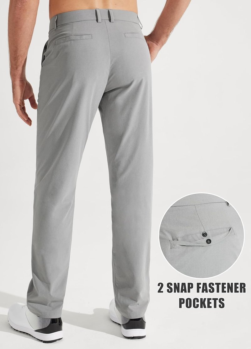 Libin Men's Golf Pants - Stretch Quick-Dry Casual Trousers with Pockets | Lightweight 30"/32"/34" Sizes