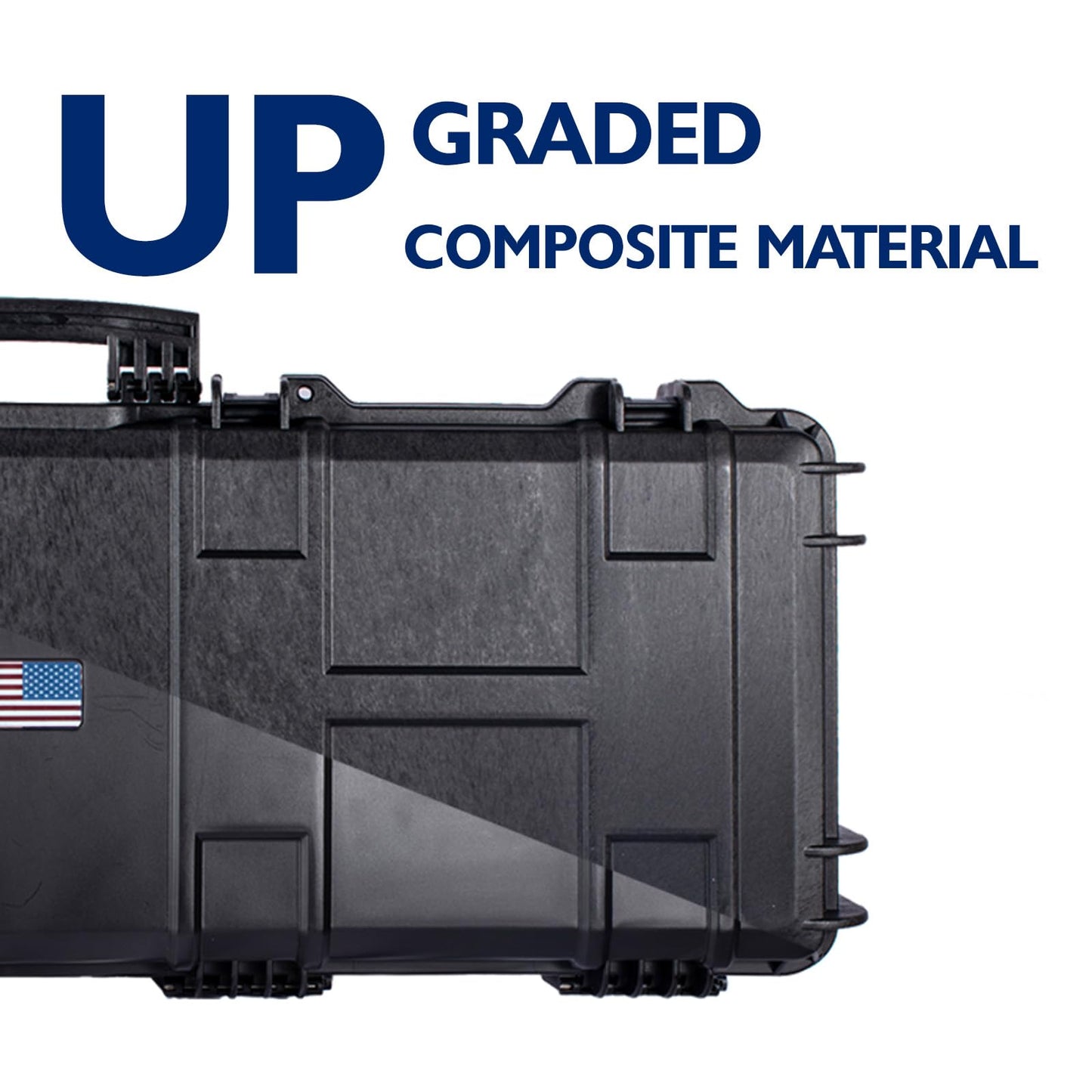 GRWOLF Hard Rifle Case 42.9" with Wheels, IP67 Waterproof & Crushproof Gun Case, TSA Approved Lockable Storage for Rifles, 3 Layer Pick and Pluck Foam + FREE Extra Cubed Foam Insert