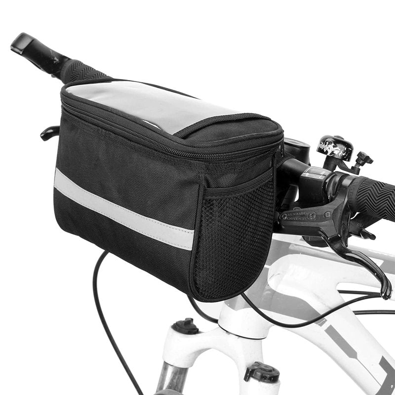 Lixada Bike Baskets Bag with Reflective Stripe Bicycle Handlebar Bag Bike Frame Bag Bicycle Bag Bike Front Tube Bag Bike Pannier Bag