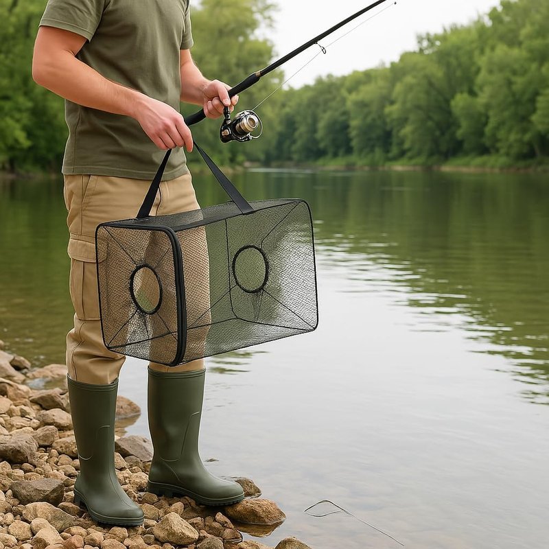 Fish Minnow Trap | Foldable Fishing Net 2-Pack for Easy Catching