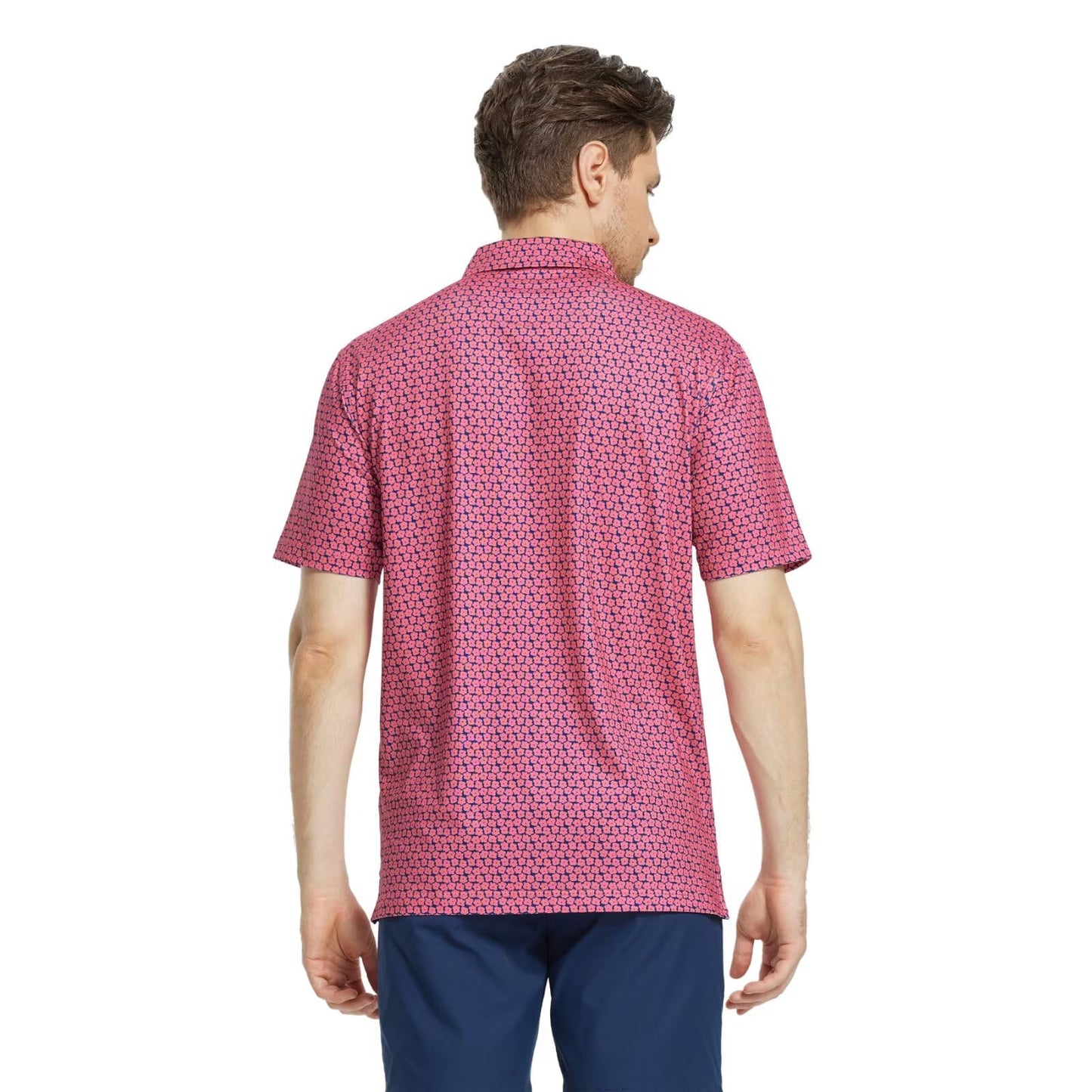 M MAELREG Golf Shirts for Men Dry Fit Print Patterns Performance Moisture Wicking Mens Polo Shirts Short Sleeve