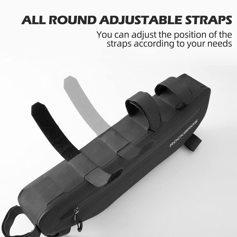 ROCKBROS Bike Frame Bag Waterproof Bike Triangle Bag Bicycle Under Top Tube Bag Corner Pouch Storage Bag Approx. 3 Litres for Cycling Accessories
