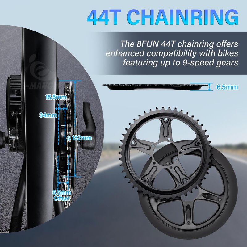 BBS Chainring 44T for BAFANG BBS01 BBS02 BBS01B BBS02B Mid Motor Kit Electric Bike Spare Parts Bicycle Chain Ring