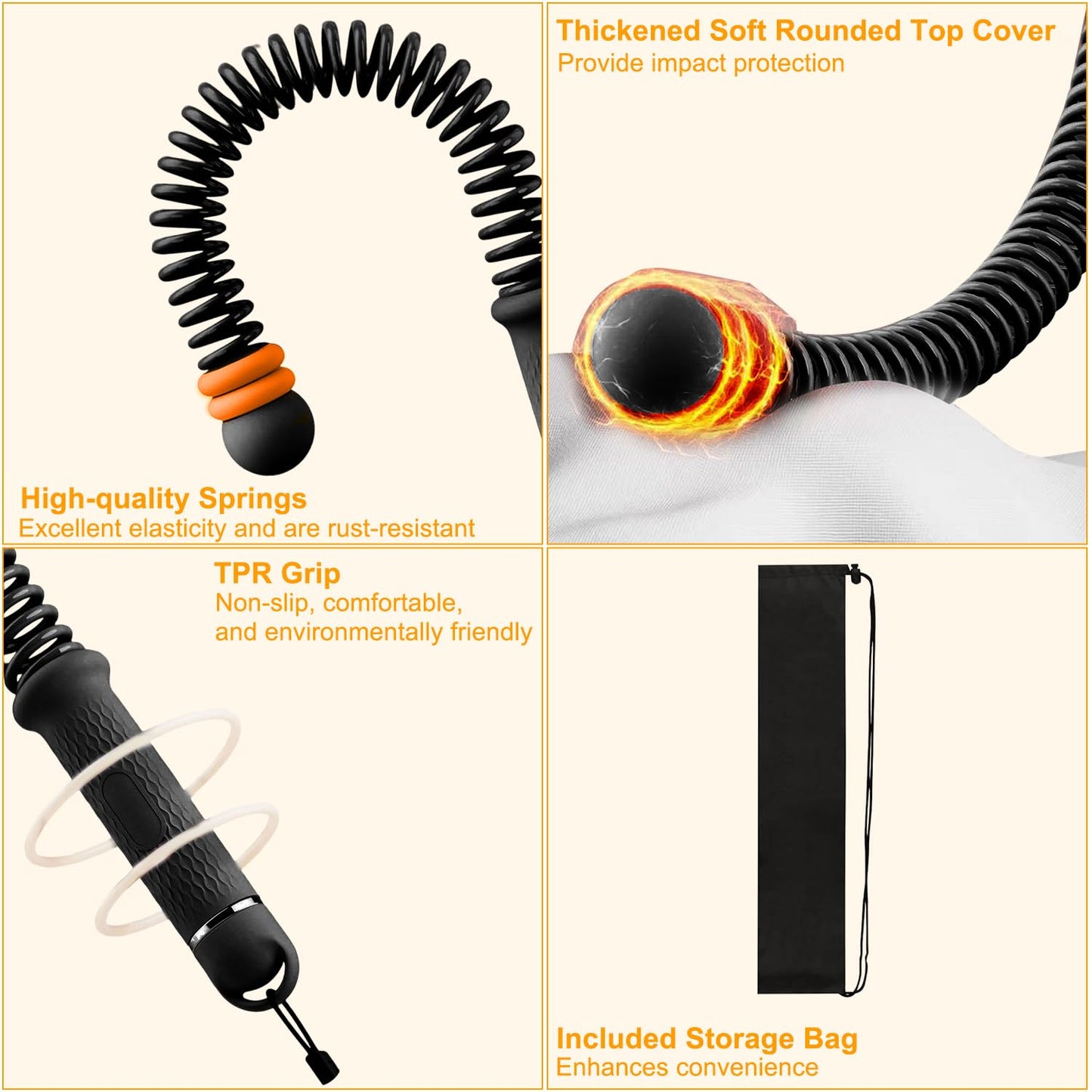 Weighted Ropeless Battle Ropes,Heavy Duty Portable Cordless Battle Ropes for Home Gym with Poster,Workout Exercise Rope for Strength Building,Fitness Equipment for Men & Women(Black)