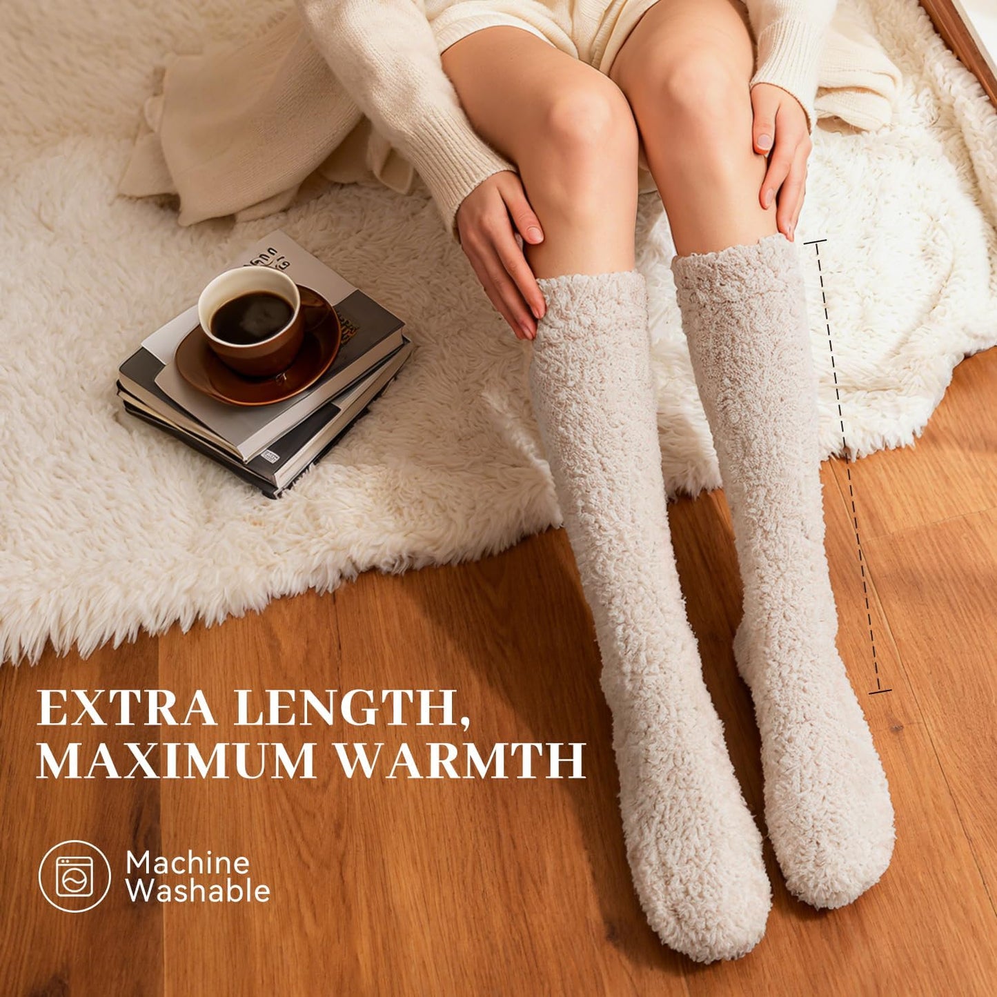 Cozy Cloud Socks for Women & Men - Warm, Fuzzy Winter Slipper Socks | Fluffy Comfort