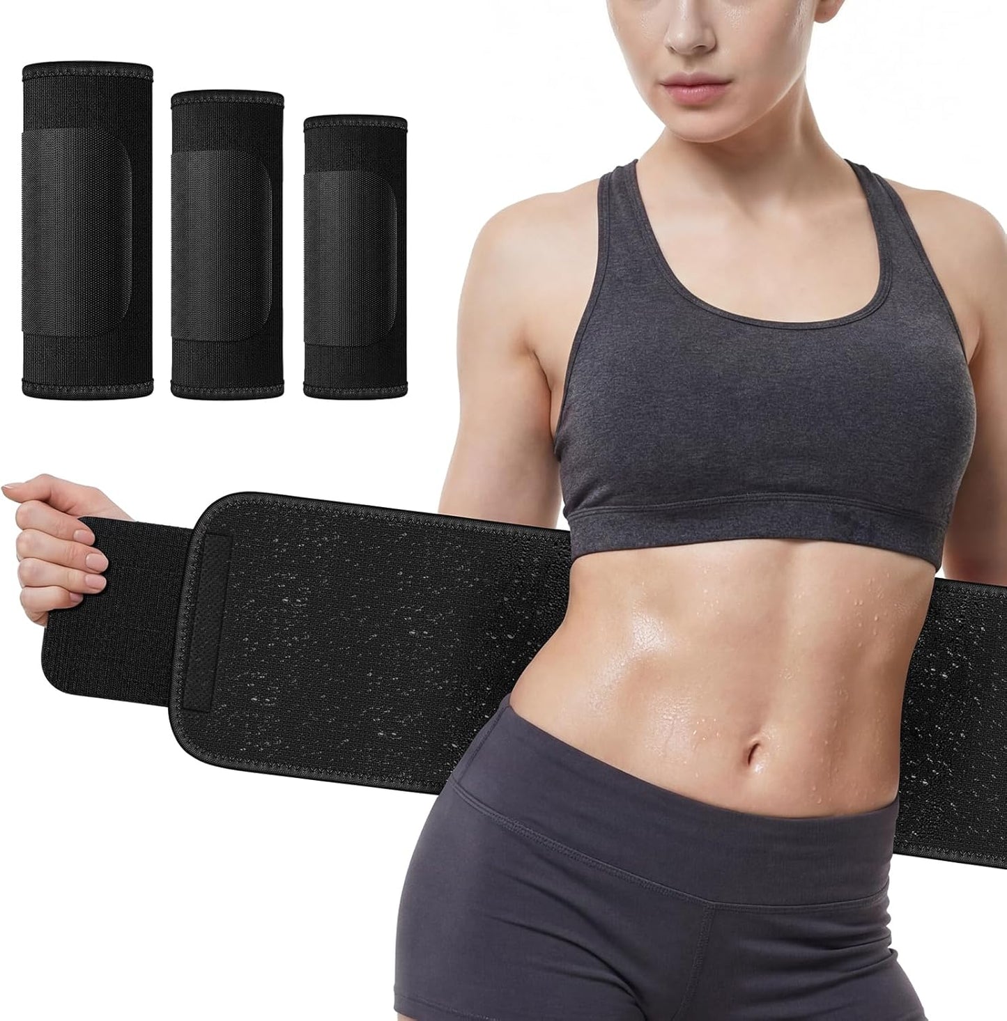 Waist Trainer for Women & Men | Sweat Band for Effective Stomach Weight Loss - Adjustable Trimmer Belt