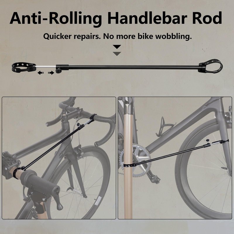 Urban Deco Bike Repair Stand Aluminum Bike Stand for Maintenance, 68lbs Capacity, Height-Adjustable, 360° Rotatable Clamp, Tool Tray Included