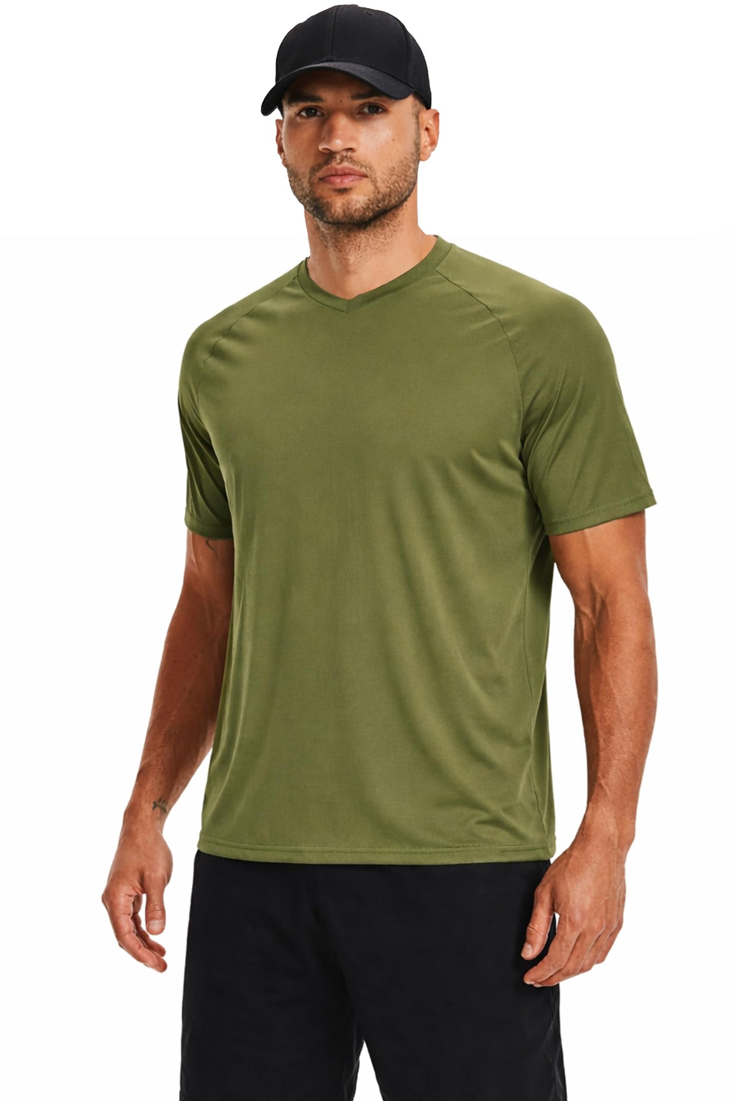 5 Pack Men’s Active Quick Dry Crew Neck T Shirts | Athletic Running Gym Workout Short Sleeve Tee Tops Bulk (Set 8, 4X-Large)