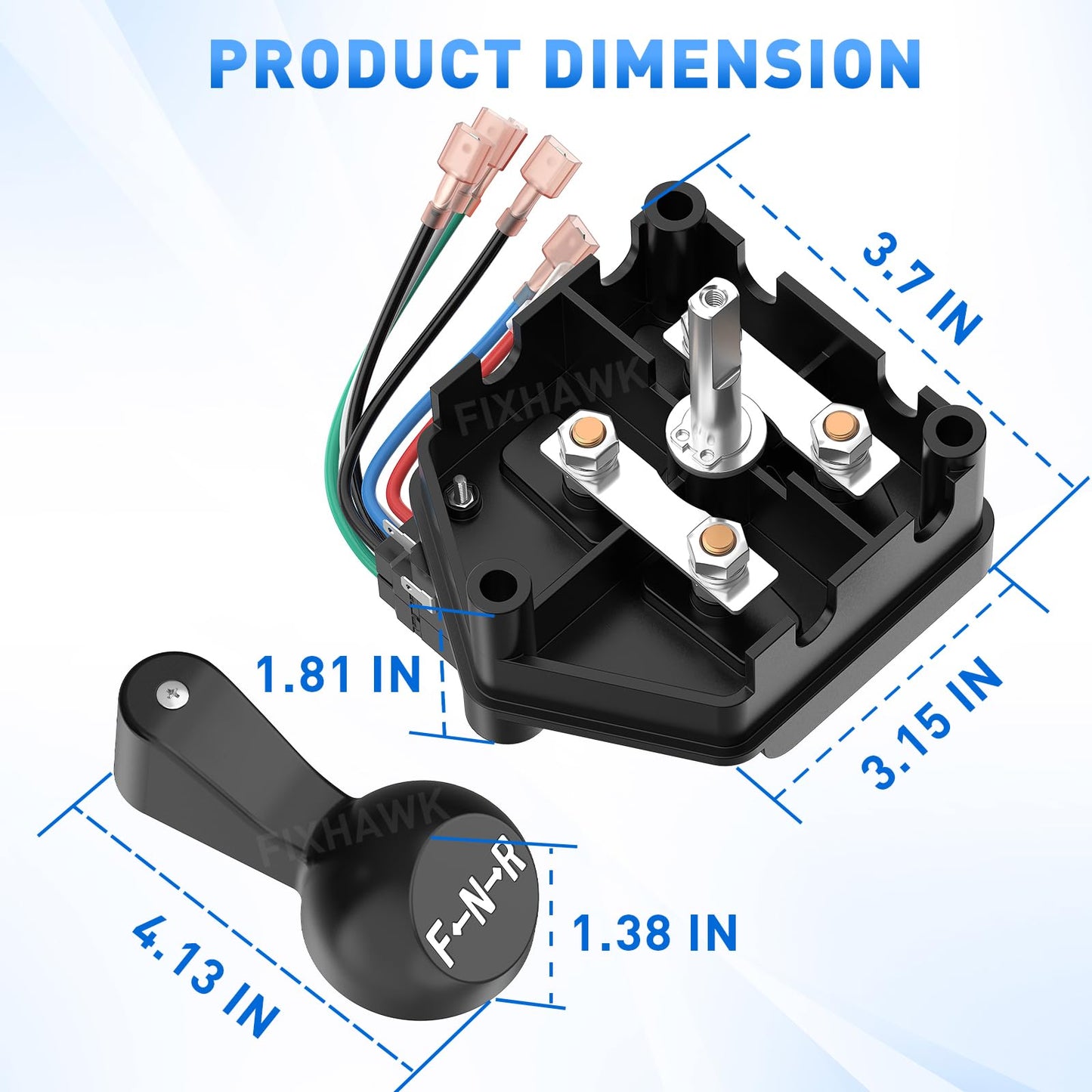 FIXHAWK Club Car DS 48 Volt Forward Reverse Switch Assembly with Handle, Micro Switch for 1996-Up Club Car DS and 2018-UP Tempo Golf Cart. Replaces OEM# 1017530-05 1012987