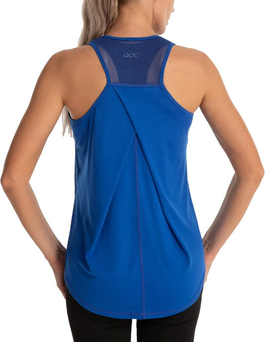 Womens Workout Tops - Racerback Mesh Yoga Tank Shirt for Athletic Running | Sleeveless Gym Wear