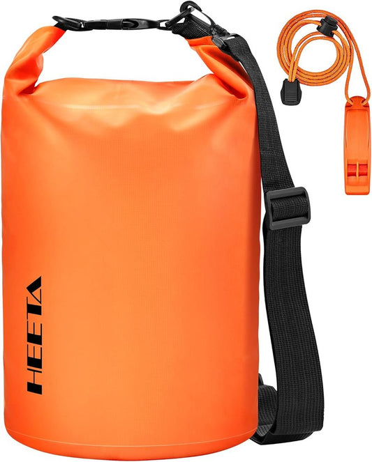 Waterproof Dry Bag | Lightweight Roll Top Backpack with Emergency Whistle - 5L/10L/20L/30L/40L for Travel, Kayaking, Camping
