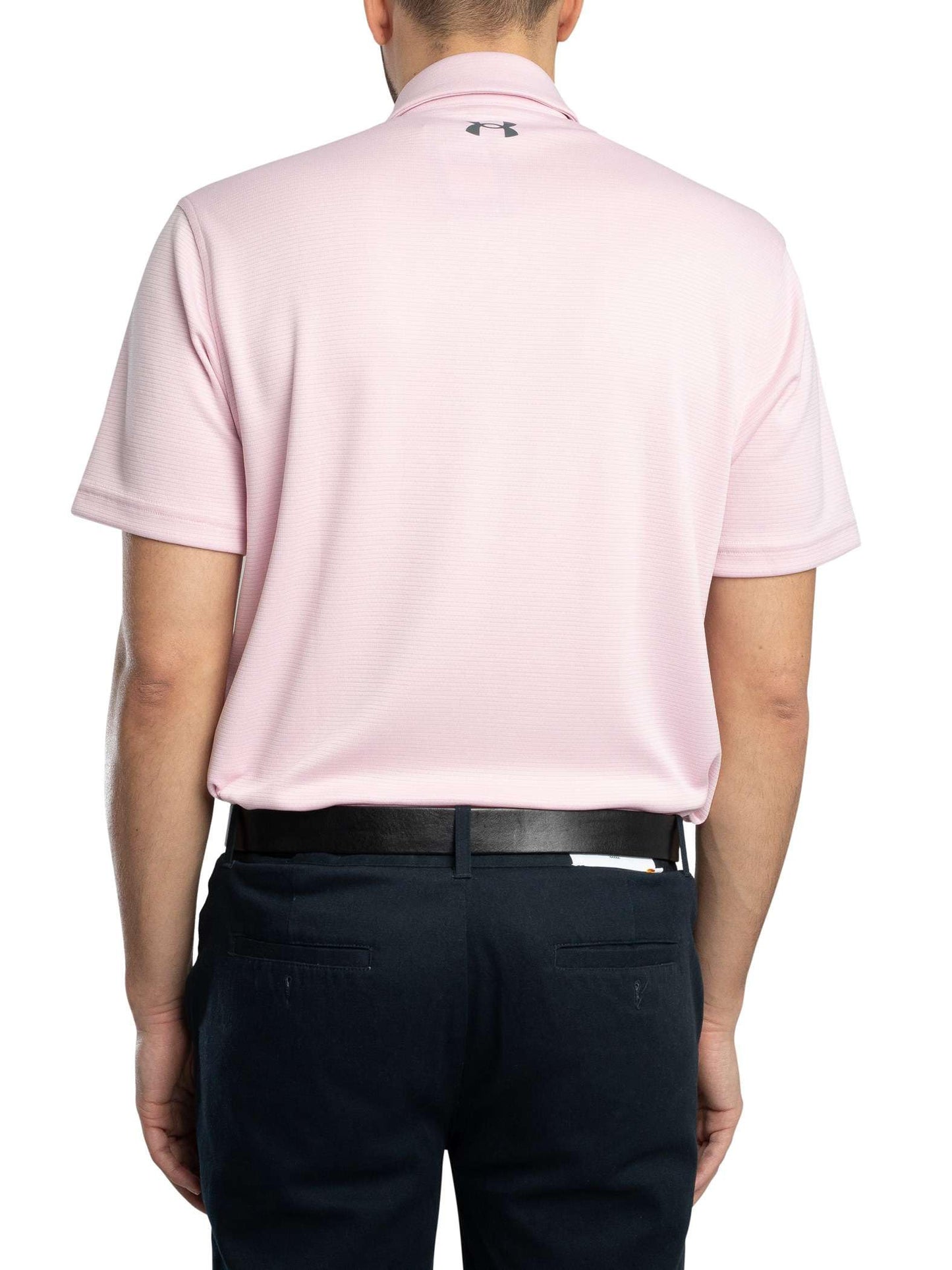 Under Armour Men's Tech Golf Polo, (647) Prime Pink / / Pitch Gray, Large