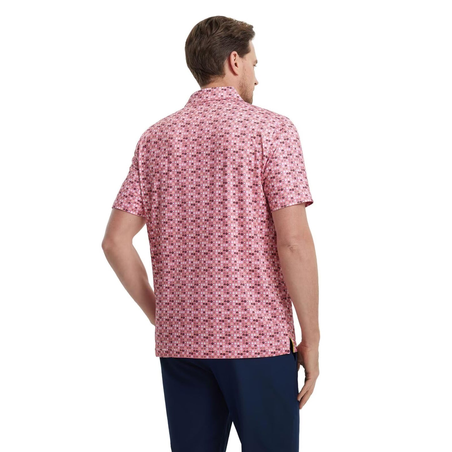 M MAELREG Golf Shirts for Men Dry Fit Print Patterns Performance Moisture Wicking Mens Polo Shirts Short Sleeve