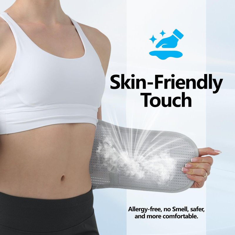 BLACKYEW Lower Back Brace for Women and Men - Adjustable Lumbar Back Brace, Full Support Lumbar Brace, Ergonomic Design & Soft Breathable 3D Knit Material, for Sciatica Scoliosis Posture, Ideal for Work Lifting (M)