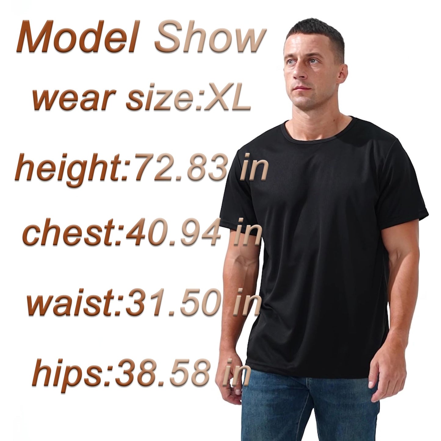 MTTYYD 5 Pack Men’s Short Sleeve Active Athletic Running T Shirts for Men Gym Workout Moisture Wicking-G-S