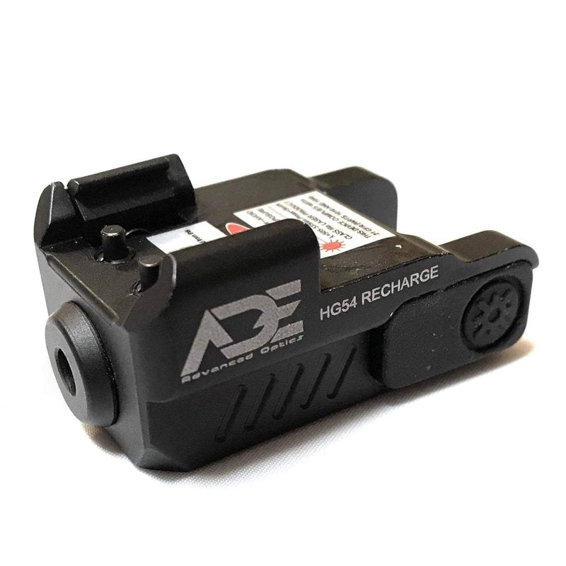 Ade Advanced Optics HG54G Green Laser Sight – Rechargeable Universal Rail Mount Pistol Accessory with USB Charging, Constant/Strobe Modes, Ambidextrous Switch – Compact Class IIIA Optic for Handguns
