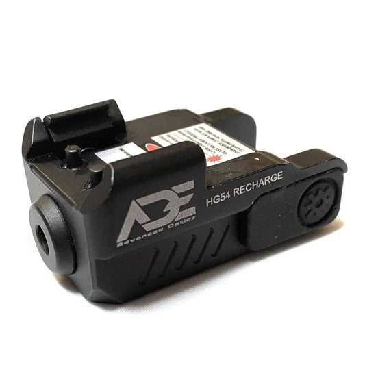 Ade Advanced Optics HG54G Green Laser Sight – Rechargeable Universal Rail Mount Pistol Accessory with USB Charging, Constant/Strobe Modes, Ambidextrous Switch – Compact Class IIIA Optic for Handguns