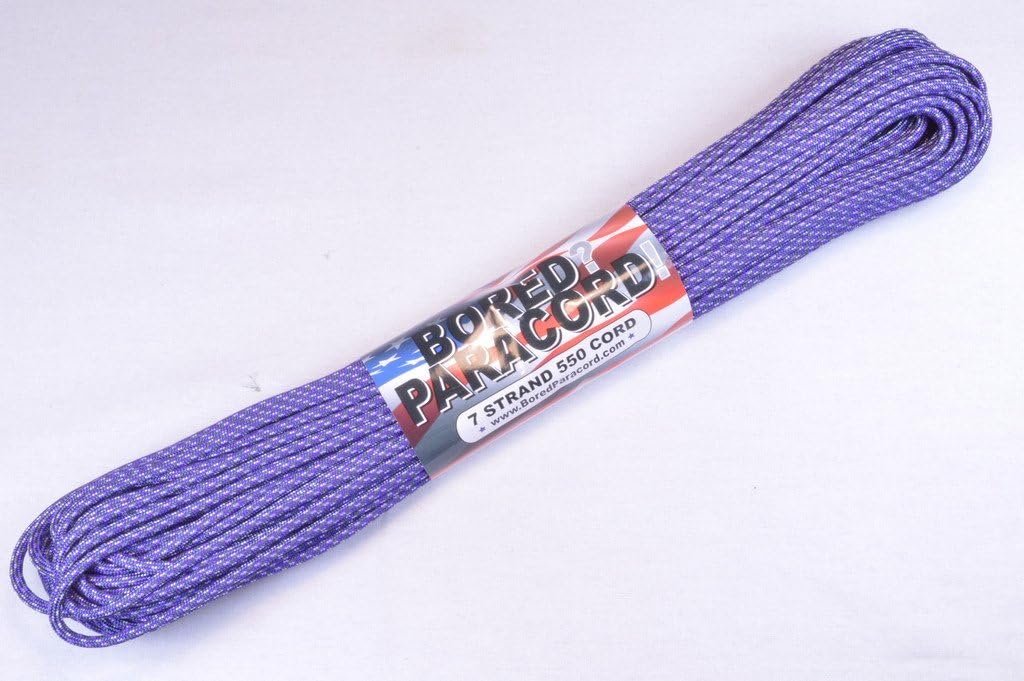 550 lb Paracord - Durable Tactical Parachute Cord for Crafting & Outdoor Use | 100 Feet - Purple Rain