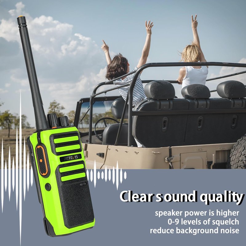 Retevis RB17A Walkie Talkies Long Range, GMRS Two Way Radios, 2200mAh Rechargeable Battery, SOS, Emergency Radios, Handheld Radio for Camping Hunting Road Riding Fishing (2 Pack)
