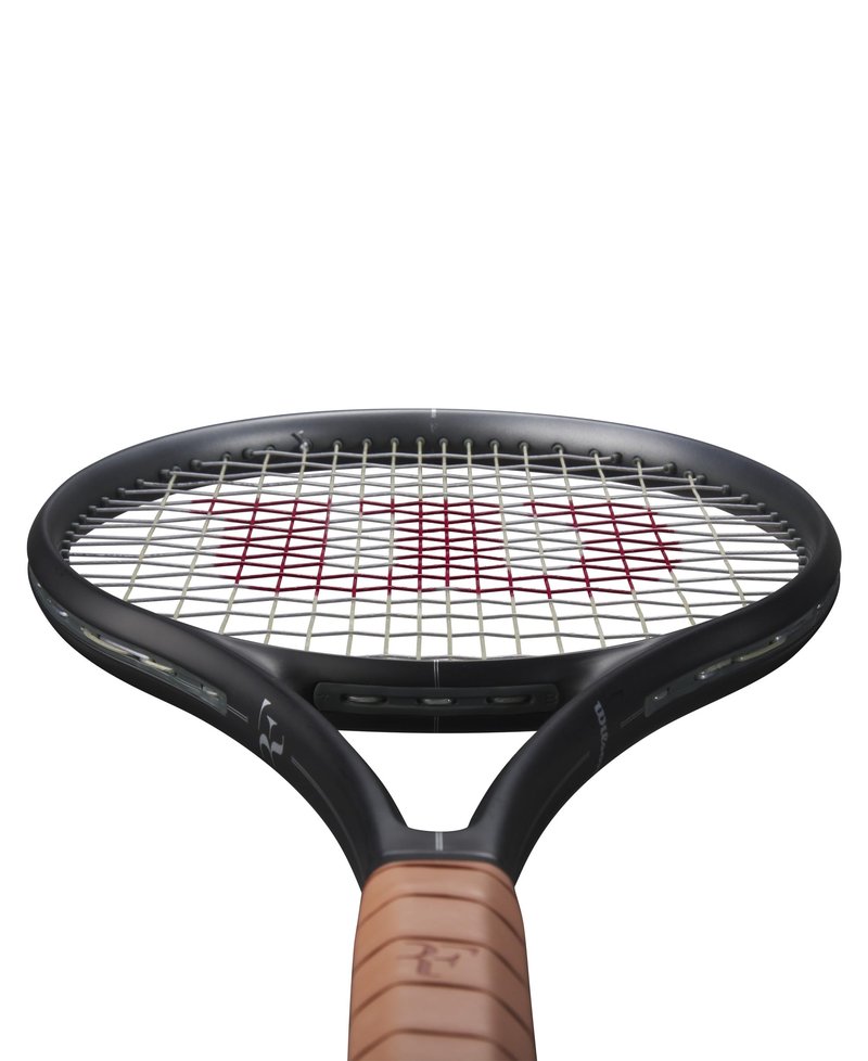 Wilson RF 01 Strung Performance Tennis Racket - Grip Size 2-4 1/4", Strung with Sensation 16 Natural at Mid Range Tension