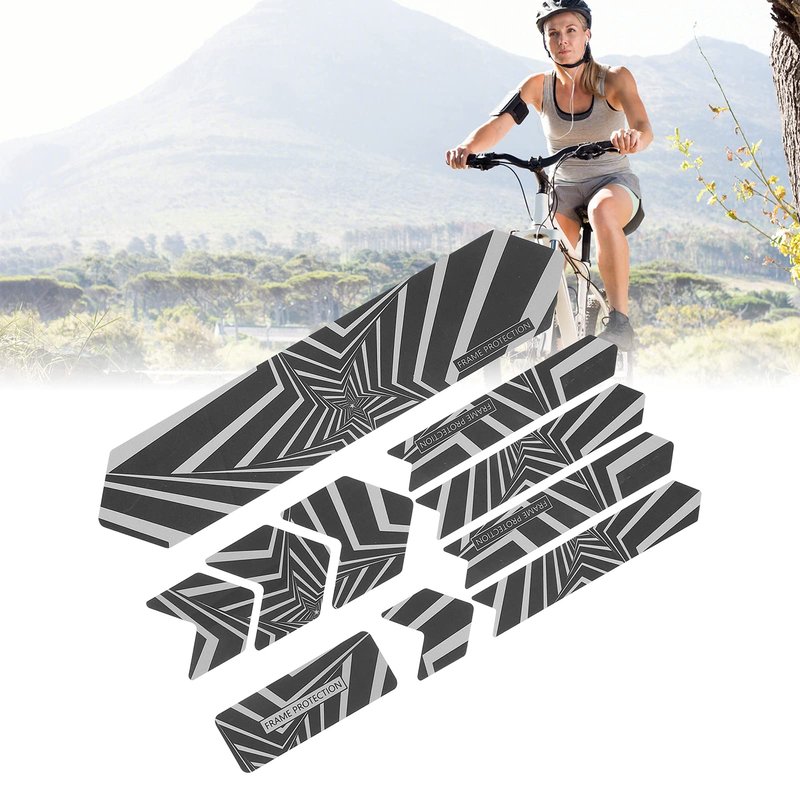 Honio Bike Frame Reflective Stickers, Bike Frame 3D Night Reflection Sticker Obvious for Mountain Bikes for DH Downhill Vehicles