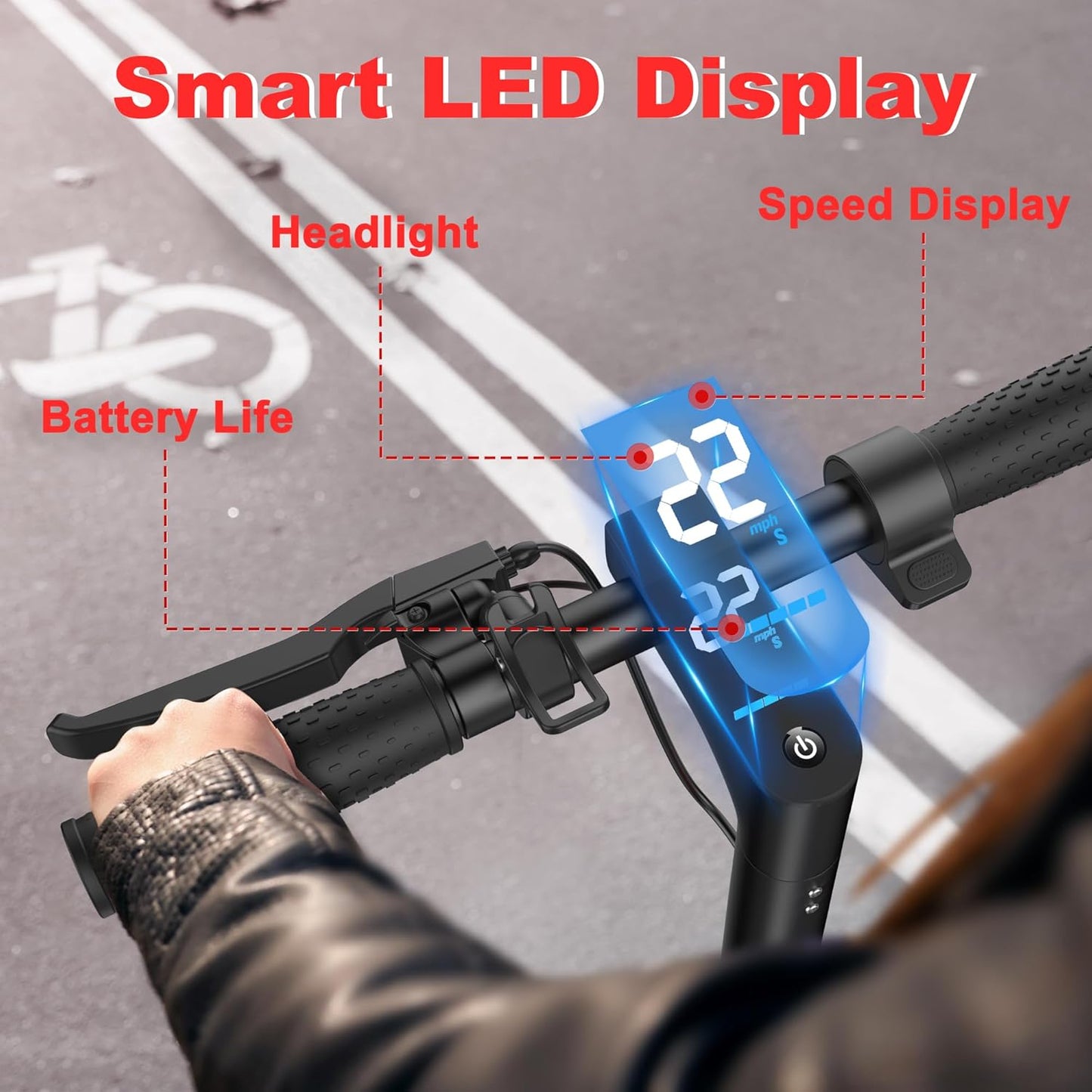 Electric Scooter - Maxshot Folding Escooter for Adults & Kids | 8.5"/10"/14" Tires, 16-22 MPH, Long Range Up to 50 Miles