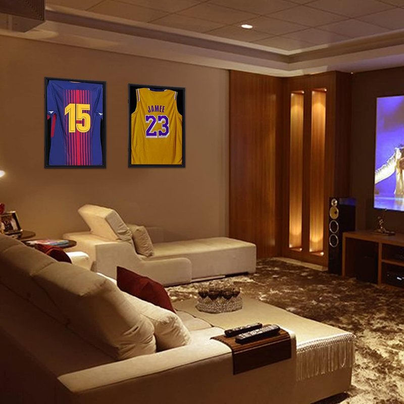 Jersey Shadow Box Display Case - 98% UV Protection, Acrylic Frame for Football & Basketball Jerseys | 1 Pack