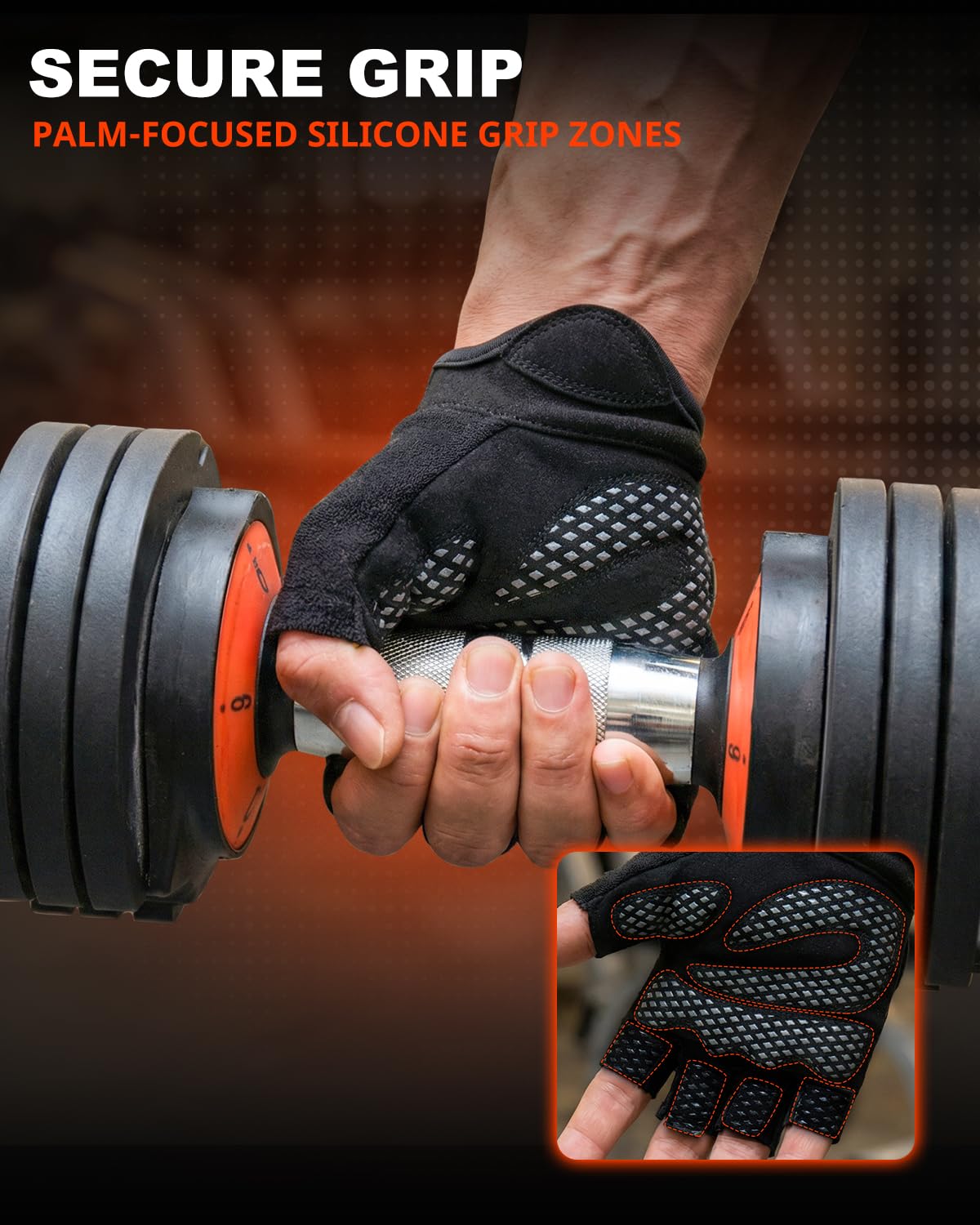 Workout Gloves for Men & Women, Enhanced Grip, Full Palm Protection