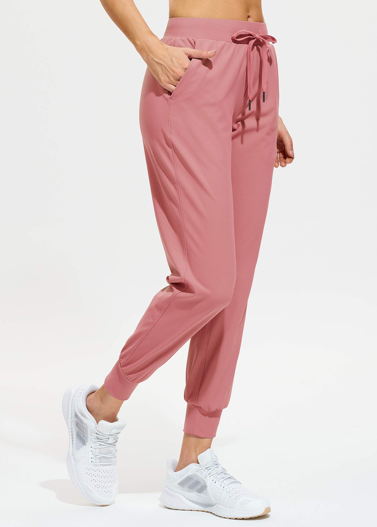 Libin Women's Joggers Pants Athletic Sweatpants with Pockets Running Tapered Casual Pants for Workout,Lounge, Mauve S