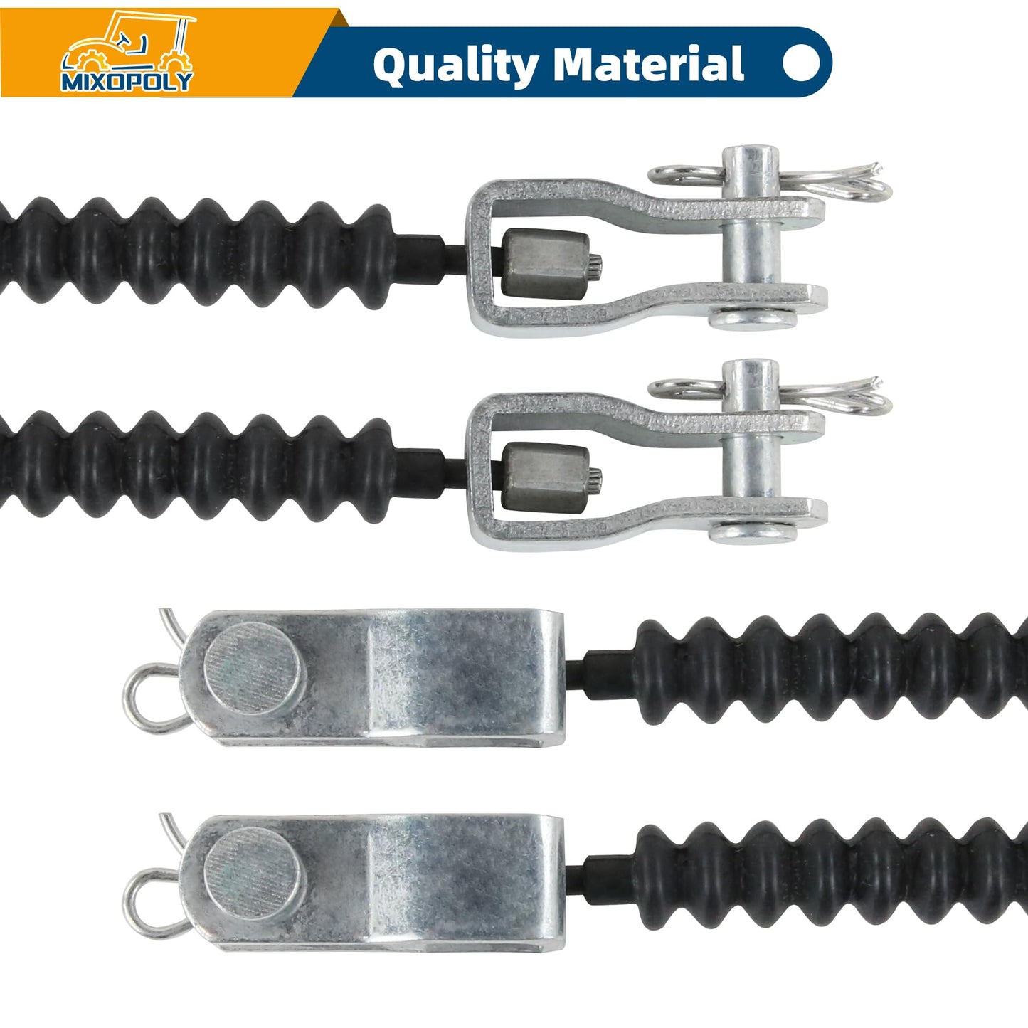 Mixopoly Golf Cart Brake Cable Kit for Club Car DS 1981-1999, Passenger and Driver Side Brake Cables, Replace OEM 1011125 1011403 1016761-01