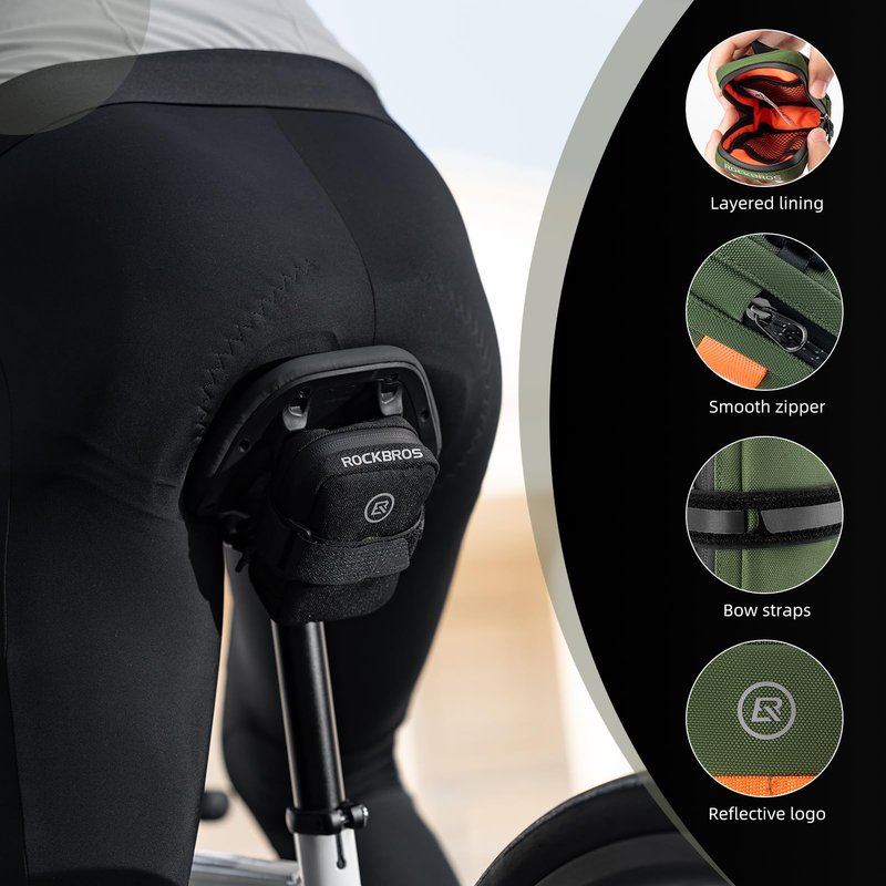 ROCKBROS Bike Saddle Bag - Small, Lightweight and Portable Under Seat Bag for Road Bikes