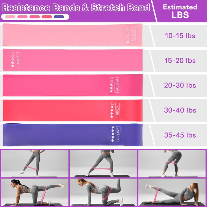Pilates Ring Ball Equipment Kit - 27Pcs, 12" & 14" Magic Circle Workout Rings, 9.8" Exercise Balls, Workout Cards, Resistance Bands, Women Yoga Essentials Set for Beginners, Home Reformer Accessories