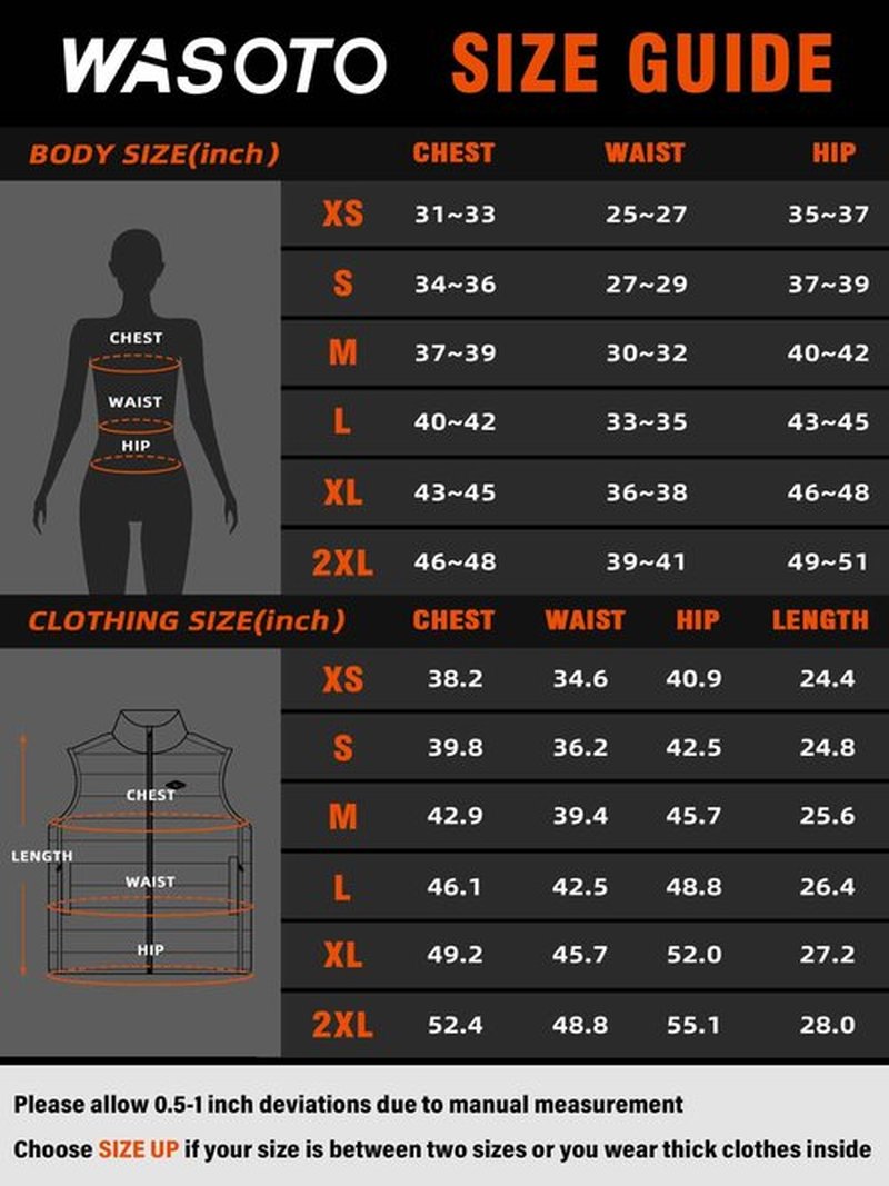 WASOTO Heated Vest Women With 16000 mAh Battery Pack Charger Included Rechargeable Washable Electric Lightweight Women's Heated Vest For Indoor Outdoor Cycling Ice Skating Walking（Black,M）