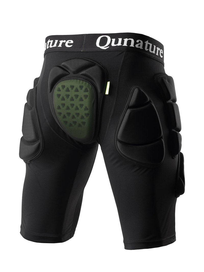 Qunature Protective Padded Shorts Ergonomic Design -5 Zone Concept Easy Layering Under Outer Pants , ESA - Certified Shock - Absorbing for Snowboard,Skate and Ski Waist：78-88CM